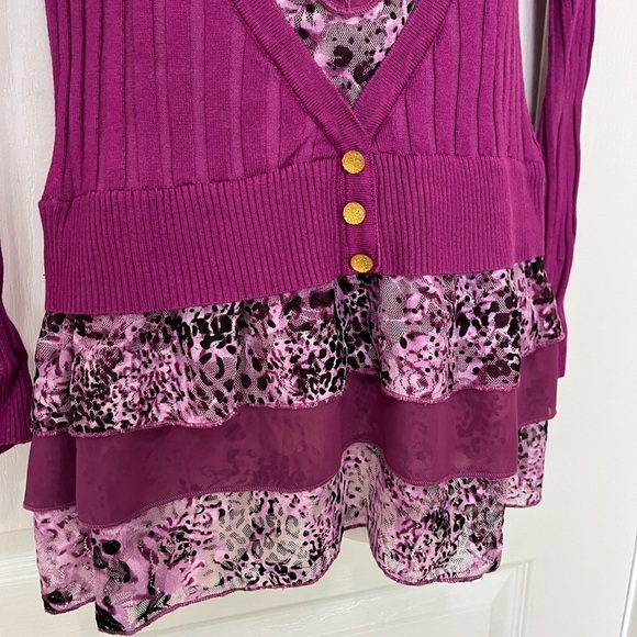 Lavena Longsleeves Top Peplum Lace M/L - Picture 3 of 7